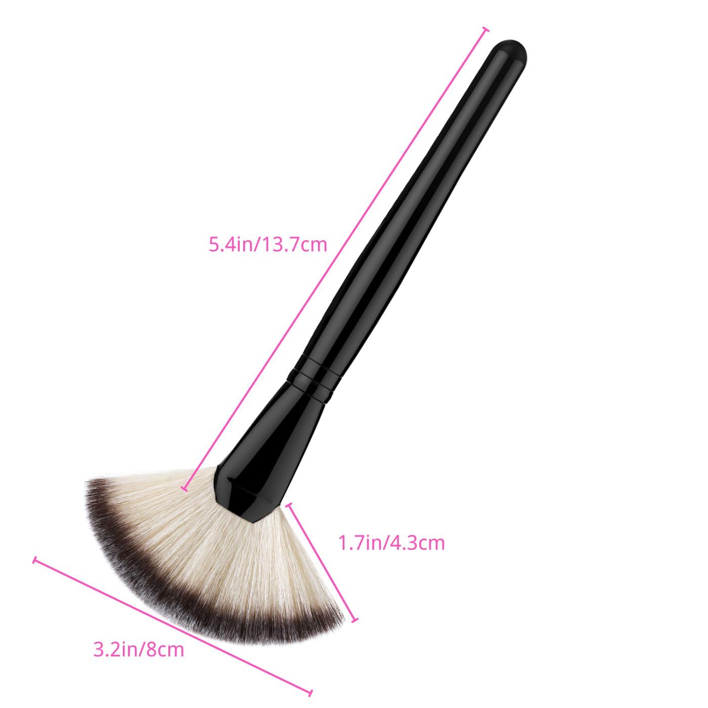Fan Makeup Brush Large Soft Face Highlighting Powder Cheek Brush