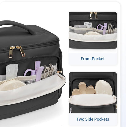 Wide Open Travel Toiletry Bag Large Makeup Organizer with Handle