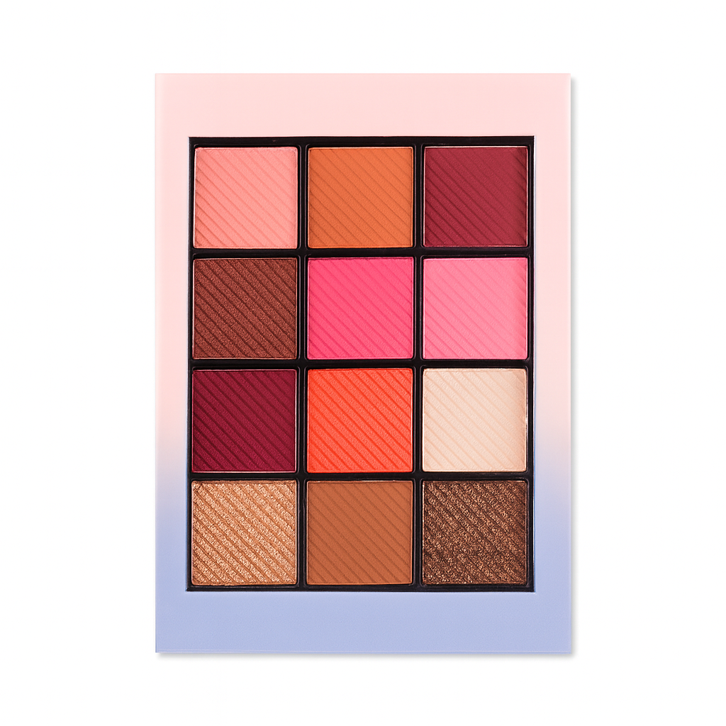 12 Color Matte Shimmer Eyeshadow Palette Everyday Eye Makeup