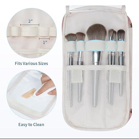 Wide Open Travel Toiletry Bag Large Makeup Organizer with Handle