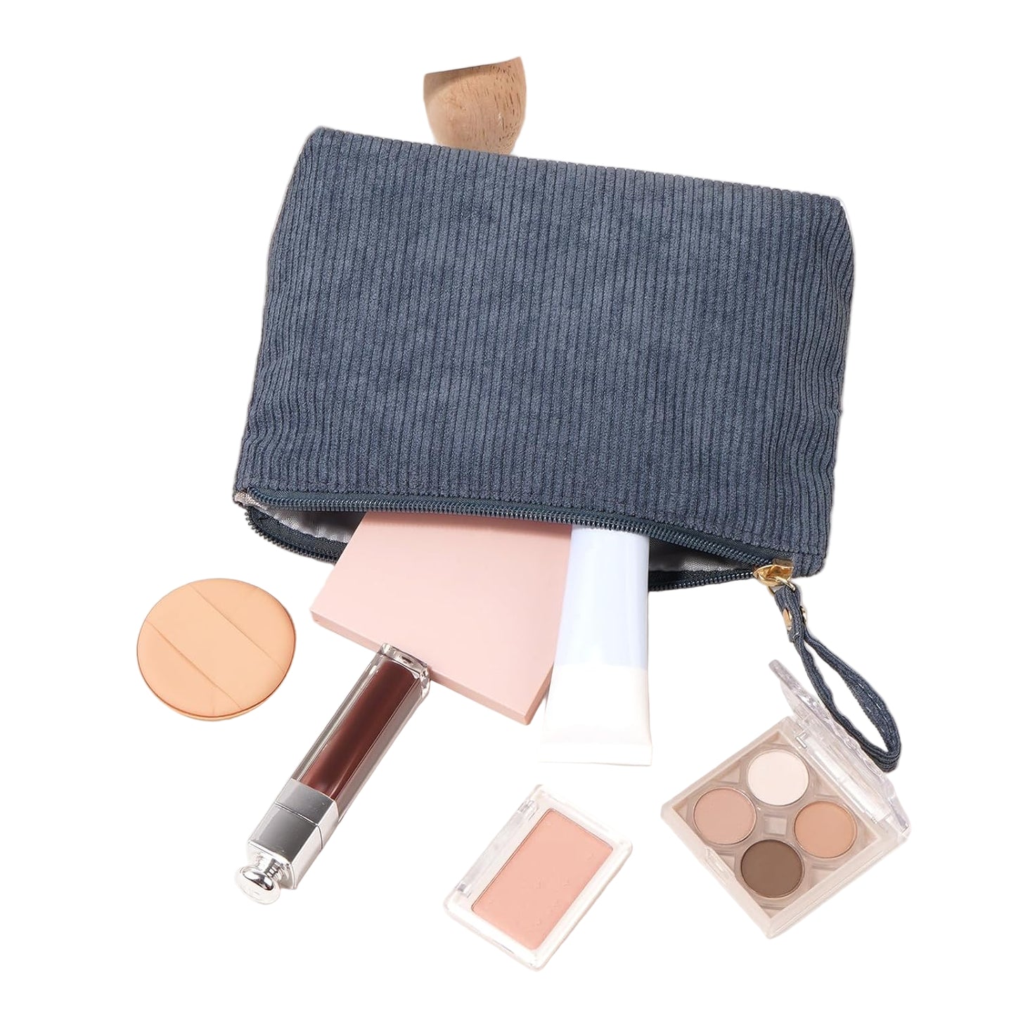 Small Makeup Bag, Corduroy Small Pouch for Purse, Cosmetic Organizer