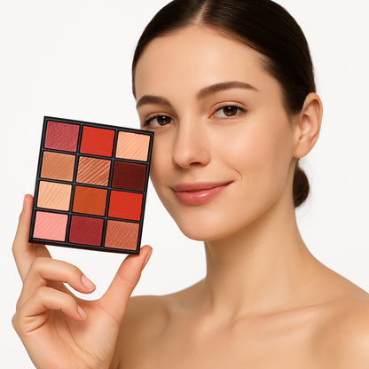 12 Color Matte Shimmer Eyeshadow Palette Everyday Eye Makeup