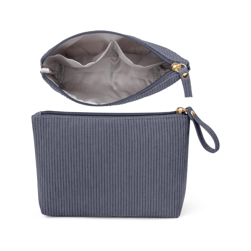 Small Makeup Bag, Corduroy Small Pouch for Purse, Cosmetic Organizer